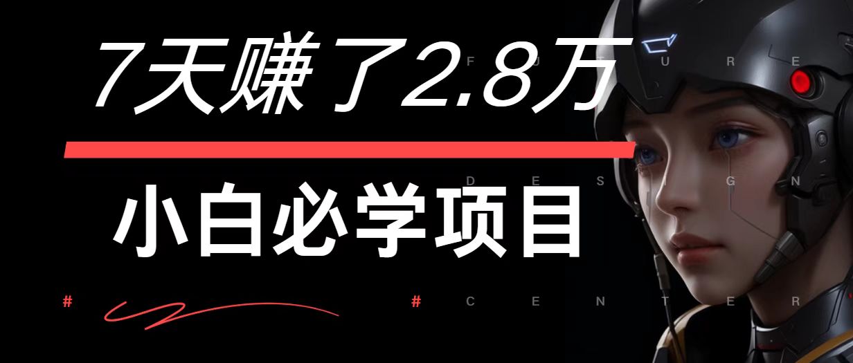 7天赚了2.8万！每单利润最少500+，轻松月入7万+小白有手就行-虫2站点