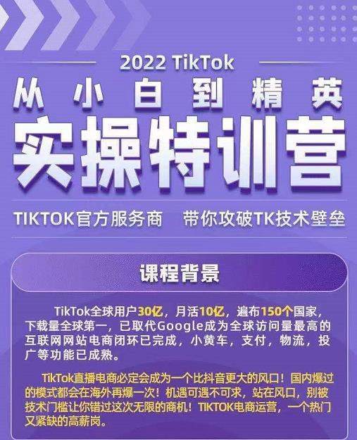 Seven漆·2022Tiktok从小白到精英实操特训营，带你掌握Tiktok账号运营-虫2小屋