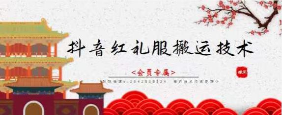 抖音红礼服搬运技术，最近很火的搬运方法，外面收大几百-虫2小屋