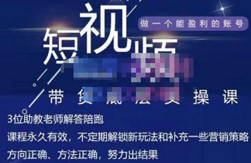 吴Sir·短视频带货底层实操课，教你如何选爆品、了解获短视频流量密码，正确起号-虫2小屋