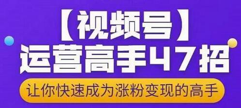 大敏思维-视频号运营高手47招，让你快速成为涨粉变现高手-虫2小屋