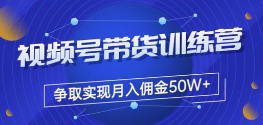 收费4980的《视频号带货训练营》争取实现月入佣金50W+(课程+资料+工具)