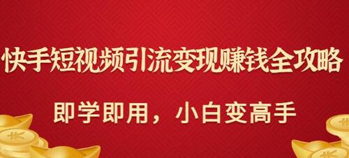 快手短视频引流变现赚钱全攻略：即学即用，小白变高手（价值980元）-虫2小屋
