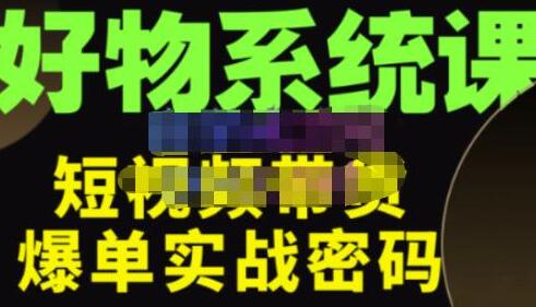 大嘴·好物短视频带货解析，学完你将懂的短视频带货底层逻辑，做出能表现的短视频-虫2小屋
