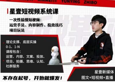 壹哥短视频完整知识体系课，不存在起号，开始就爆发（图文+短视频+直播）-虫2小屋