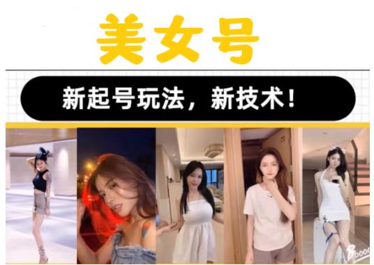 2023抖音快手短视频美女号课程制作玩法教程，美女号搬运新起号玩法，新技术（素材+教程）-虫2小屋