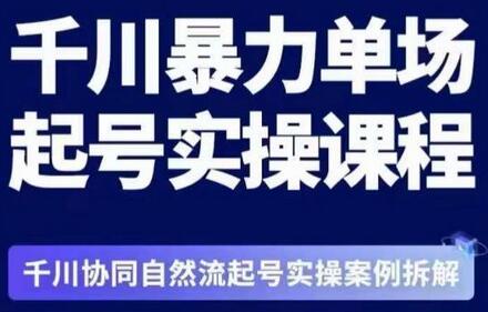 茂隆·章同学千川单场起号实操课，​千川协同自然流起号实操案例拆解，解密起号核心算法6件套-虫2小屋