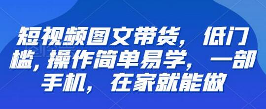 短视频图文带货，低门槛,操作简单易学，一部手机，在家就能做-虫2小屋