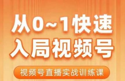 陈厂长·从0-1快速入局视频号课程，视频号直播实战训练课-虫2小屋