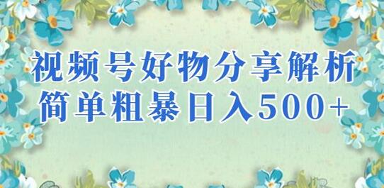 视频号好物分享解析，简单粗暴可以批量方大的项目-虫2小屋