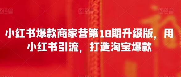 小红书爆款商家营第18期升级版，用小红书引流，打造淘宝爆款-虫2小屋