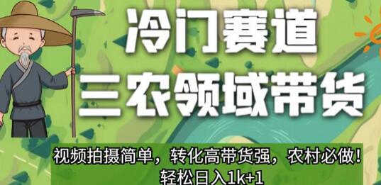 冷门赛道三农领域带货，视频拍摄简单，转化高带货强，农村必做！-虫2小屋