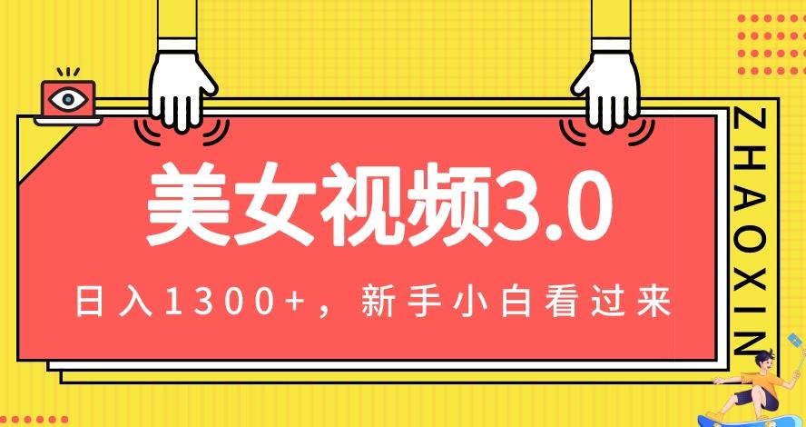 美女视频3.0，变现新思路，一天变现1300+，新手小白轻松上手（教程+素材+文案）-虫2小屋
