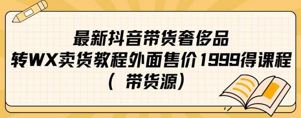 最新抖音奢侈品转微信卖货教程外面售价1999的课程（带货源）-虫2小屋