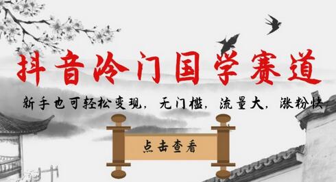抖音冷门国学赛道，新手也可轻松变现，无门槛，流量大，涨粉快-虫2小屋