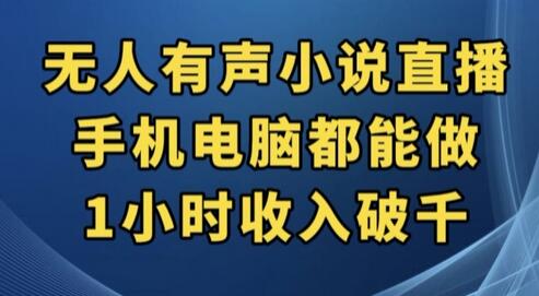 抖音无人有声小说直播，手机电脑都能做，1小时收入破千-虫2小屋