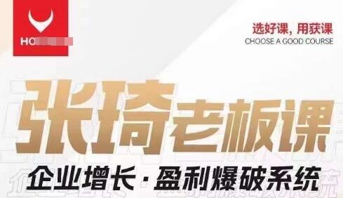 【组合课】张琦张琦老板企业增长·盈利爆破系统（直播专享）-虫2小屋