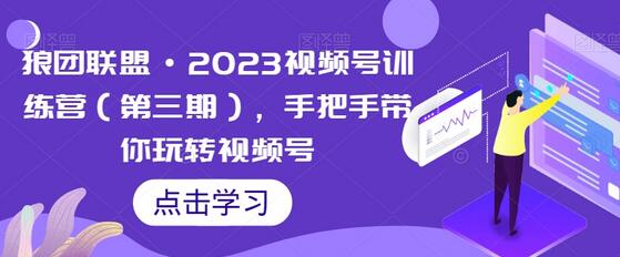 狼团联盟·2023视频号训练营（第三期），手把手带你玩转视频号-虫2小屋