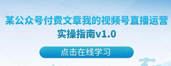 某公众号付费文章我的视频号直播运营实操指南v1.0-虫2小屋