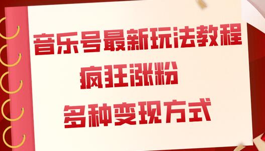 音乐号最新玩法教程，疯狂涨粉，多种拓展变现方式（附保姆级教程+素材）-虫2小屋