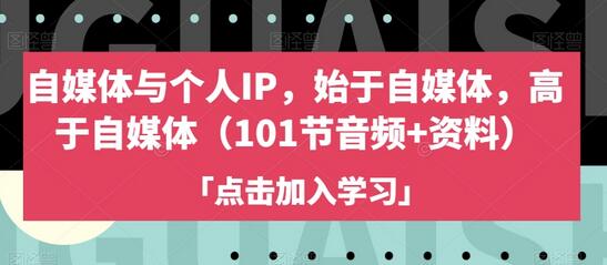 自媒体与个人IP，始于自媒体，高于自媒体（101节音频+资料）-虫2小屋