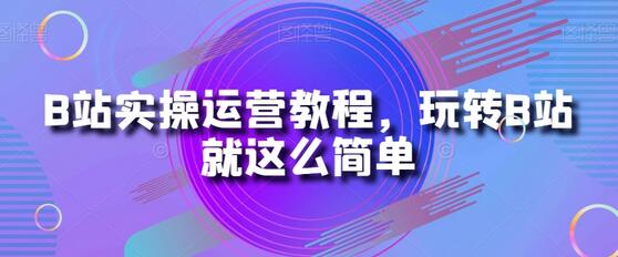 B站实操运营教程，玩转B站就这么简单-虫2小屋