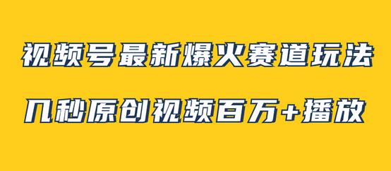 视频号最新爆火赛道玩法，几秒视频可达百万播放，小白即可操作（附素材）-虫2小屋
