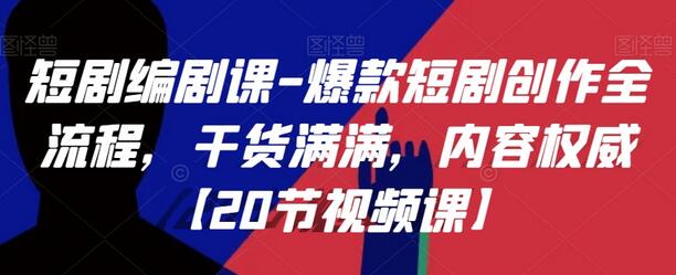 短剧编剧课-爆款短剧创作全流程，干货满满，内容权威【20节视频课】-虫2小屋