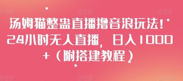 汤姆猫整蛊直播撸音浪玩法！24小时无人直播，日入1000+（附搭建教程）-虫2小屋