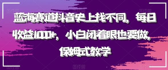 蓝海赛道抖音史上找不同，每日收益1000+，小白闭着眼也要做，保姆式教学-虫2小屋