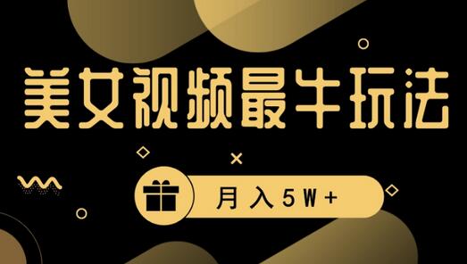 美女短视频最牛玩法，流量高，变现快，轻松月入5W+-虫2小屋