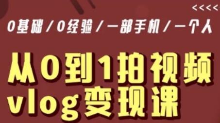 从0到1拍视频vlog变现课，5分钟每天，每月多赚1W-虫2小屋