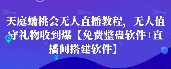 天庭蟠桃会无人直播教程，无人值守礼物收到爆【免费整蛊软件+直播间搭建软件】-虫2小屋