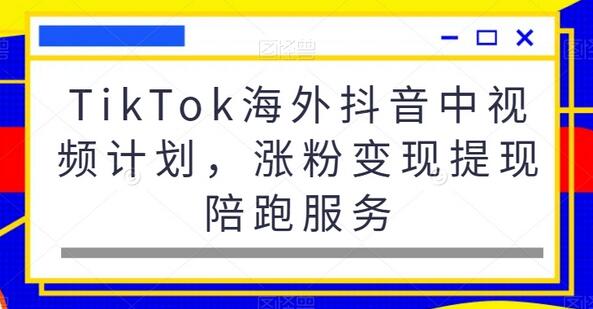 TikTok海外抖音中视频计划，涨粉变现提现陪跑服务-虫2小屋