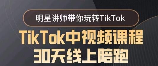 TikTok中视频课程30天线上陪跑，明星讲师带你玩转TikTok-虫2小屋