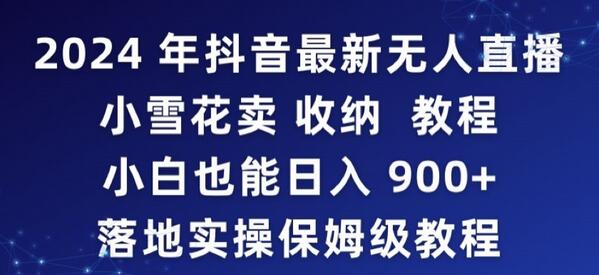 2024年抖音最新无人直播小雪花卖收纳教程，小白也能日入900+落地实操保姆级教程-虫2小屋