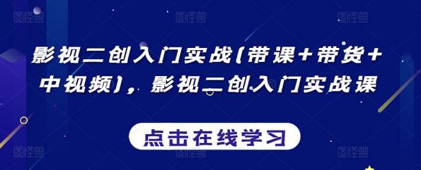 影视二创入门实战(带课+带货+中视频)，影视二创入门实战课-虫2小屋
