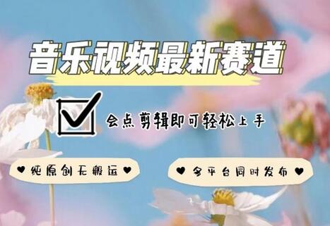 音乐视频赛道最新玩法，纯原创不违规，可所有平台同时发布，会点剪辑即可轻松拿捏-虫2小屋