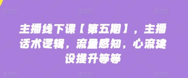 主播线下课【第五期】，主播话术逻辑，流量感知，心流建设提升等等-虫2小屋