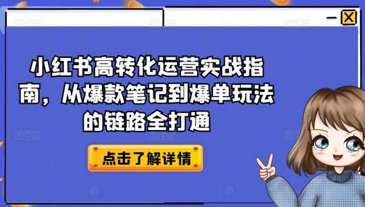 小红书高转化运营实战指南，从爆款笔记到爆单玩法的链路全打通-虫2小屋