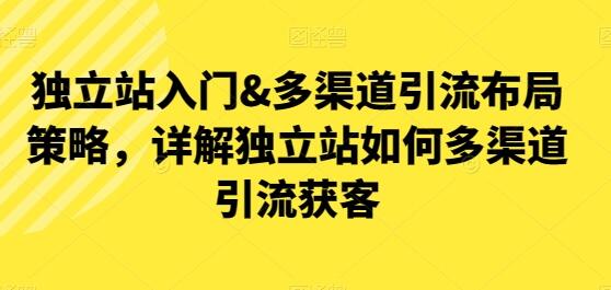 独立站入门&多渠道引流布局策略，详解独立站如何多渠道引流获客-虫2小屋