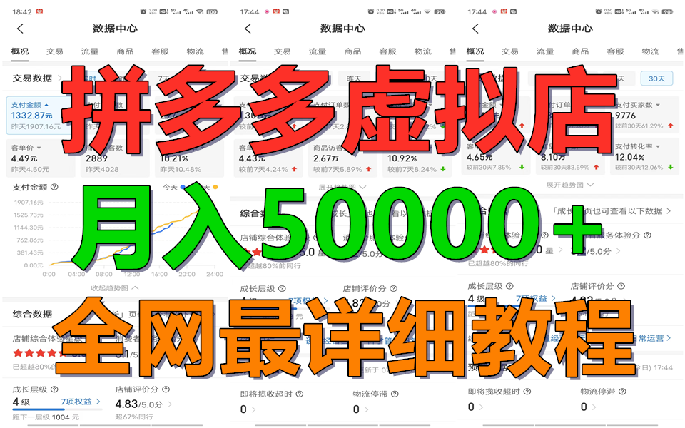 拼多多虚拟电商训练营月入50000+你也行，暴利稳定长久，副业首选-虫2小屋