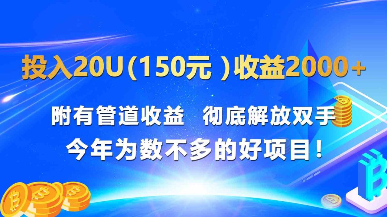 投入20u（150元 ）收益2000+ 附有管道收益  彻底解放双手  今年为数不多的好项目！-虫2小屋