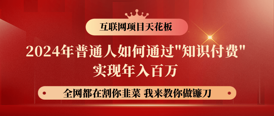 2024年普通人如何通过"知识付费"月入十万年入百万，实现财富自由-虫2小屋