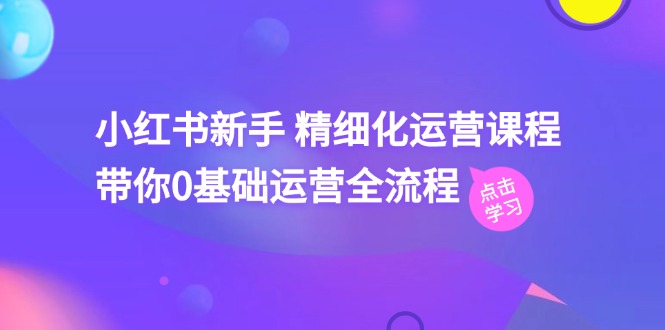 小红书新手精细化运营课程，带你0基础运营全流程（42节视频课）-虫2小屋