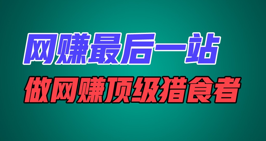 网赚最后一站，卖项目，做网赚顶级猎食者-虫2小屋