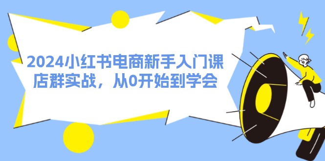 2024小红书电商新手入门课，店群实战，从0开始到学会（31节）-虫2小屋