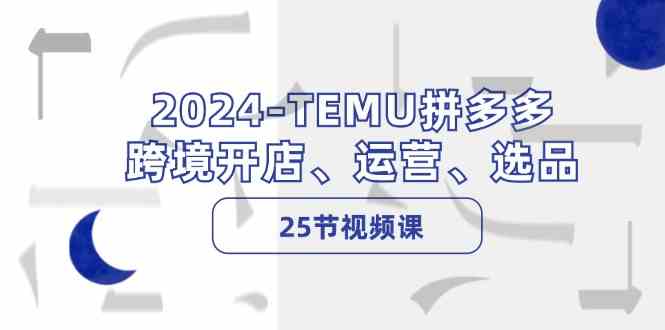 2024TEMU拼多多跨境开店、运营、选品（25节视频课）-虫2小屋