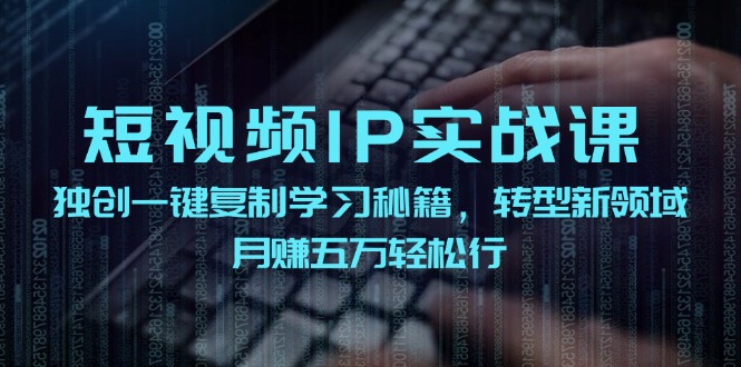 短视频IP实战课，独创一键复制学习秘籍，转战新领域，月赚五万轻松行-虫2小屋