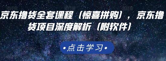 京东撸货全套课程（惊喜拼购），京东撸货项目深度解析（附软件）-虫2小屋